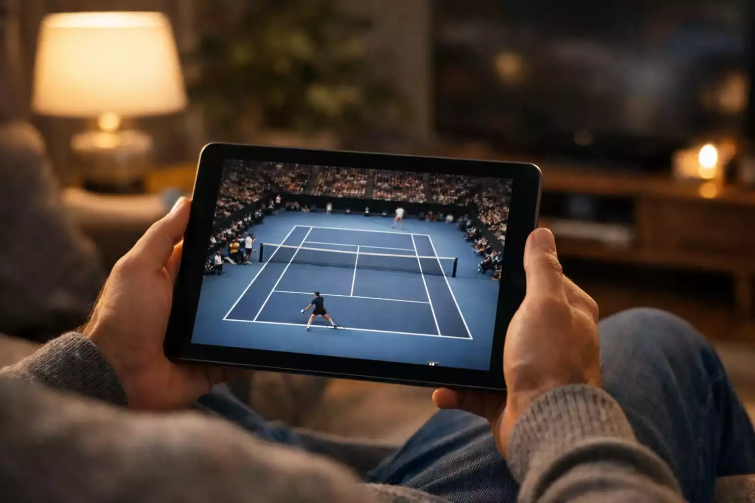 Pantalla de dispositivo mostrando partido en directo