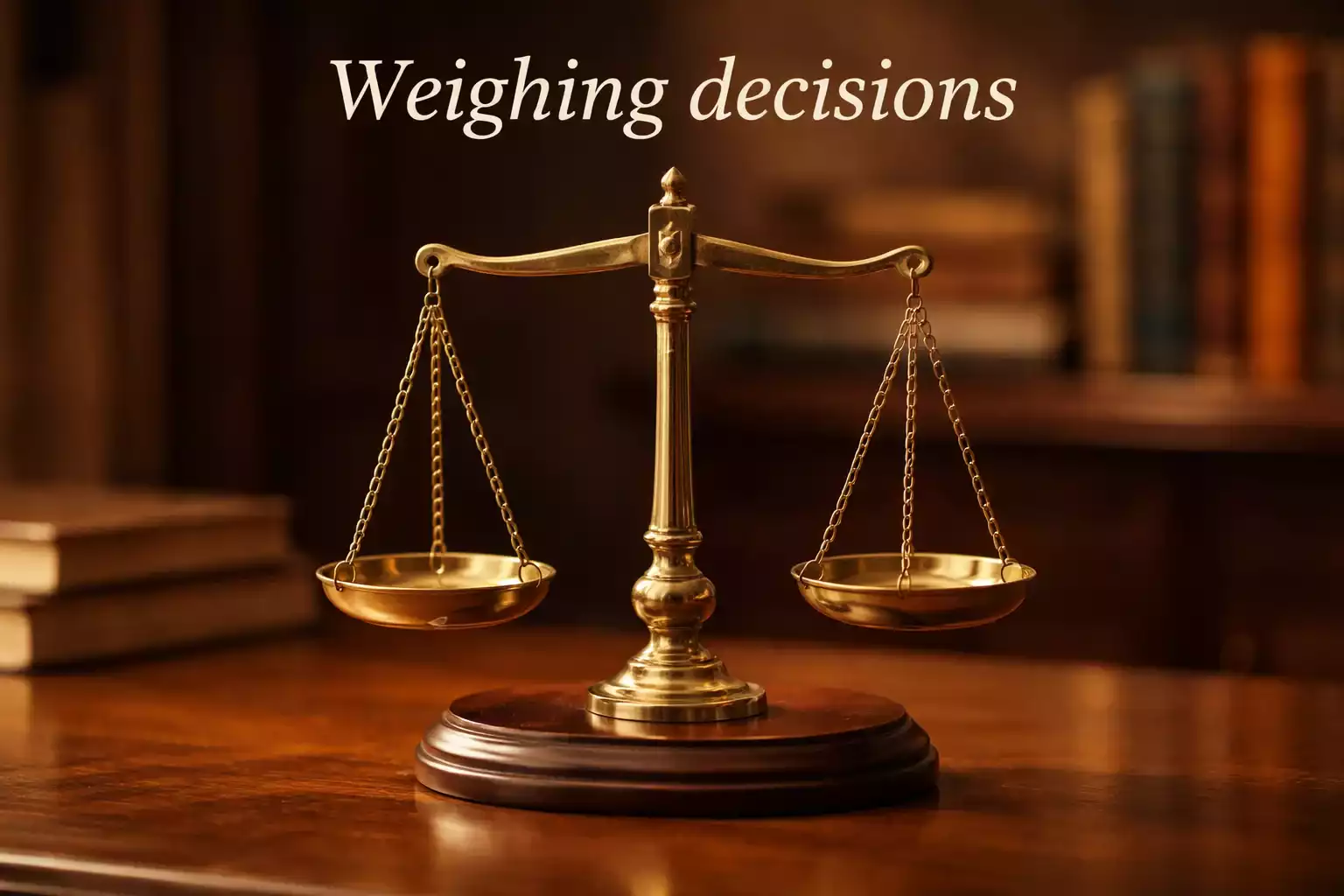 Balanza representando equilibrio en decisiones